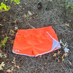 Orange under armor shorts